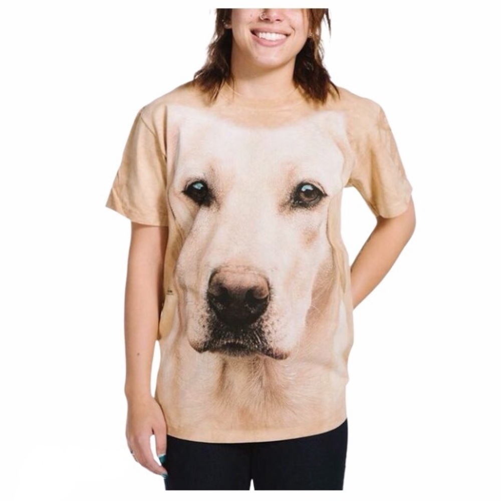 The Mountain Yellow Lab Portrait Dog Unisex Tee